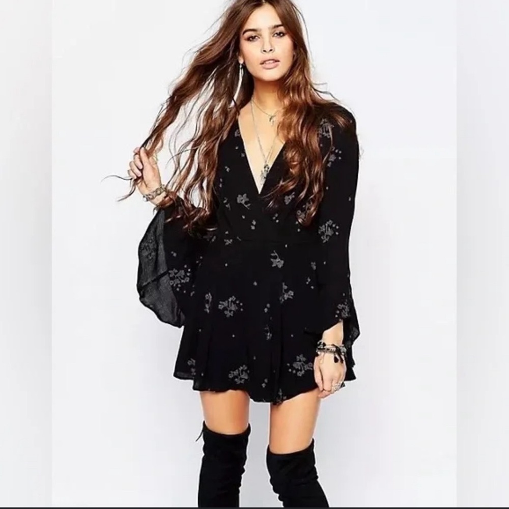 Free People Embroidery black dress